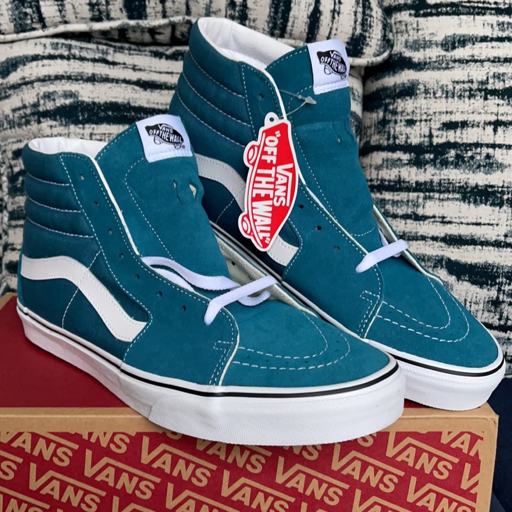 Vans Sk8-Hi Blue Coral/True White MENS - Picture 5 of 16